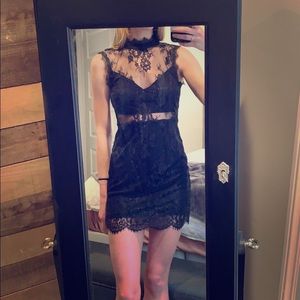 Tobi Black Lace Dress Size M